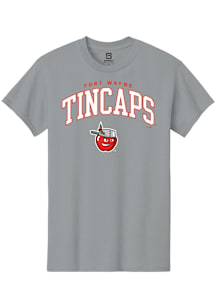 Summit Sportswear Fort Wayne TinCaps Grey Arch Mascot Short Sleeve T Shirt