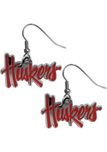 Chrome Dangle Nebraska Cornhuskers Womens Earrings -