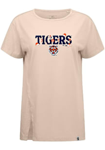 Levelwear Detroit Tigers Womens Tan Influx Festive Short Sleeve T-Shirt