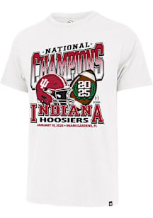 Indiana Hoosiers Mens White 2025 CFP National Champions Franklin Big and Tall T-Shirt