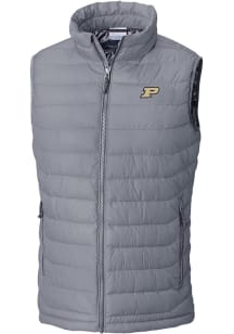 Columbia Purdue Boilermakers Mens Grey Heat Seal Powder Lite Sleeveless Jacket