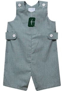 Vive La Fete UNCC 49ers Toddler Green Gingham Overalls