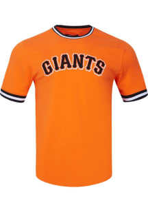 Pro Standard San Francisco Giants Orange Classic Chenille Short Sleeve Fashion T Shirt