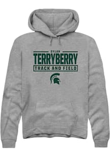 Dylan Terryberry Michigan State Spartans Mens Graphite NIL Stacked Box Player Hood