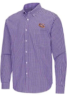 Antigua LSU Tigers Mens Purple Tigers Eye Ellis Long Sleeve Dress Shirt