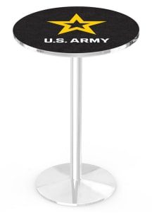 Army Chrome Round Base Pub Table