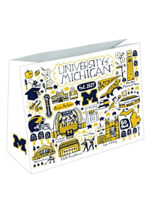 Navy Blue Michigan Wolverines 16x12 Large Gift Bag