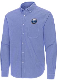 Antigua Buffalo Sabres Mens Navy Blue Porter Long Sleeve Dress Shirt