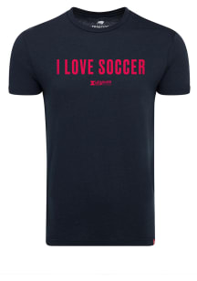 St Louis City SC Navy Blue I Love Soccer Short Sleeve T Shirt