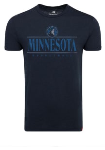 Minnesota Timberwolves Navy Blue Comfy Rosindale Retro Logo Short Sleeve Fashion T Shirt