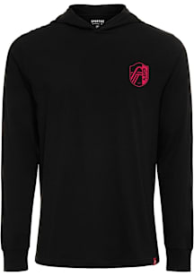 St Louis City SC Mens Black Logo Solano Long Sleeve Hoodie