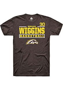 Morasha Wiggins Western Michigan Broncos Brown NIL Stacked Box Short Sleeve Player T Shirt