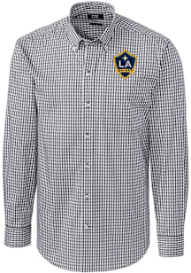 Cutter and Buck LA Galaxy Mens Charcoal Easy Care Stretch Big and Tall Dress Shirt