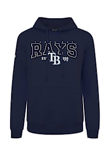 Levelwear Tampa Bay Rays Mens Navy Blue Podium Textbook Long Sleeve Hoodie