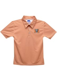 Vive La Fete Mercer Bears Youth Orange Pencil Stripe Short Sleeve Polo Shirt