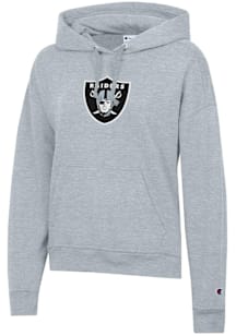 Champion Las Vegas Raiders Womens Grey Powerblend Hooded Sweatshirt