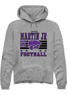 Antonio Martin Jr Rally Mens Grey K-State Wildcats NIL Striped Player Hood