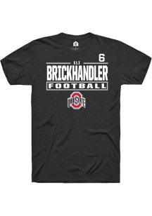 Eli Brickhandler Rally Mens Black Ohio State Buckeyes NIL Stacked Box Player T Shirt