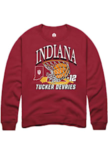 Tucker DeVries Indiana Hoosiers Mens Crimson NIL Name Number Net Player Crew