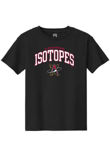 Summit Sportswear Albuquerque Isotopes Youth Black Arch Mascot Short Sleeve T-Shirt