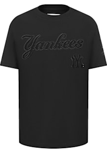 Pro Standard New York Yankees Boys Black Classic Triple Black Short Sleeve Fashion Tee