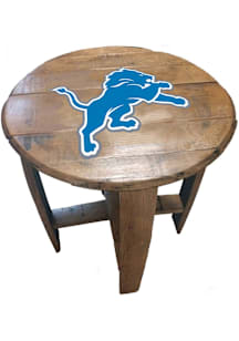 Imperial Detroit Lions Oak Barrel Table Brown End Table