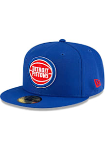 New Era Detroit Pistons Mens Blue Basic 59FIFTY Fitted Hat