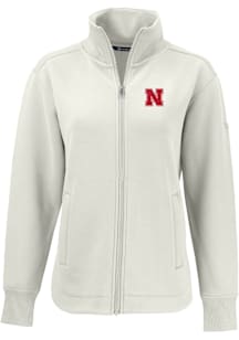 Cutter and Buck Nebraska Cornhuskers Womens White Roam Light Weight Jacket