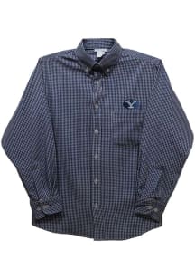 Vive La Fete BYU Cougars Toddler Blue Gingham Long Sleeve Polo