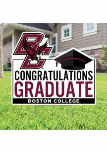Boston College Eagles Congratulations Graduate Yard Sign - White