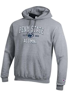 Champion Penn State Nittany Lions Mens Grey Est Alumni Powerblend Long Sleeve Hoodie