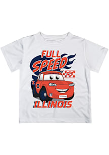 Vive La Fete Illinois Fighting Illini Youth White Full Speed Short Sleeve T-Shirt