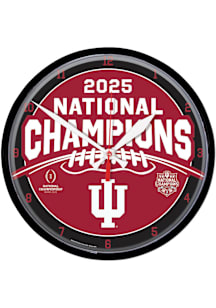 Indiana Hoosiers 2025 National Champs Chrome Wall Clock