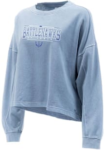 Colosseum St Louis Battlehawks Womens Charcoal Britta Washed Crew Sweatshirt