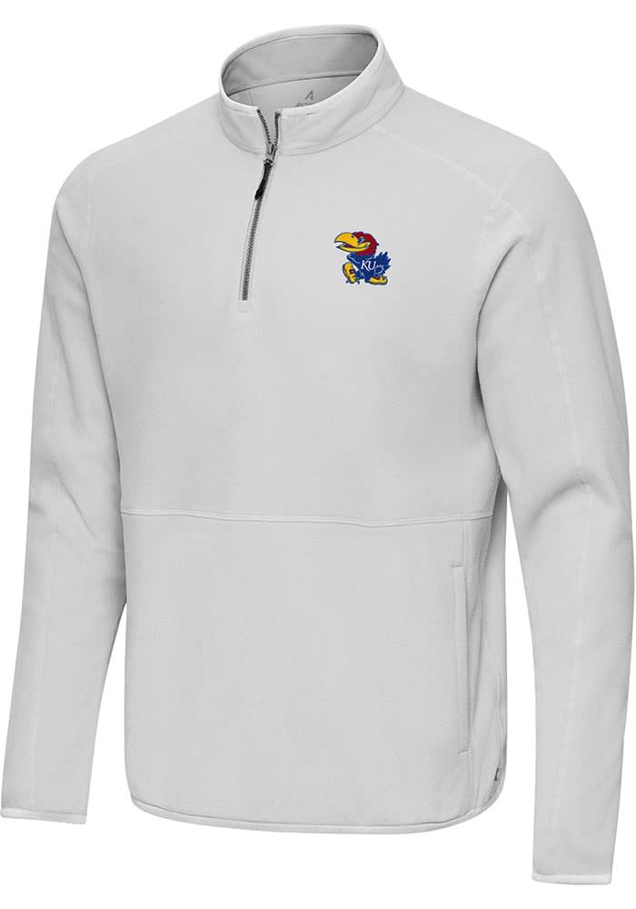Antigua Kansas Jayhawks Mens ASH Step Up Pullover - 9089504