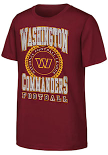 Washington Commanders Youth Burgundy Stitched Up Short Sleeve T-Shirt