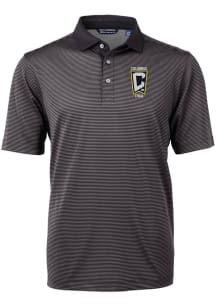 Cutter and Buck Columbus Crew Black Virtue Eco Pique Micro Stripe Big and Tall Polo