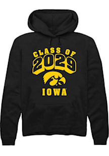 Summit Sportswear Iowa Hawkeyes Mens Black Class of 2029 Long Sleeve Hoodie