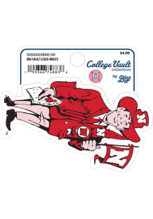 Red Nebraska Cornhuskers R84 Vault Logo Stickers