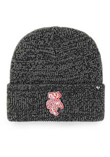 47 Wisconsin Badgers Black Brain Freeze Cuff Beanie Mens Knit Hat