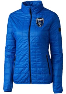 Cutter and Buck San Jose Earthquakes Womens Blue Rainier PrimaLoft Heavy Weight Jacket