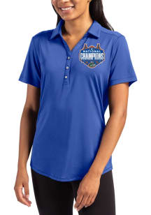 Cutter and Buck Florida Gators Womens Blue 2025 National Champions Forge Eco Polo Short Sleeve Pol..