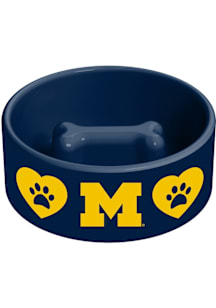 Michigan Wolverines Pet Bowl with Bone Serving Tray