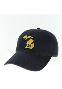 Michigan Wolverines EZA Twill Adjustable Adjustable Hat - Navy Blue