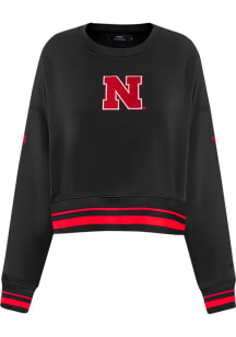 Womens Nebraska Cornhuskers Black Pro Standard Classic Crew Sweatshirt