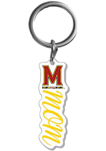 Maryland Terrapins Mom Acrylic Keychain - Red