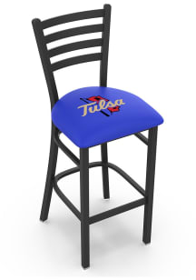 Black Tulsa Golden Hurricane Stationary Pub Stool