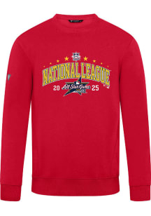 Levelwear  Mens Red Zane 25 MLB ASG Long Sleeve Crew Sweatshirt