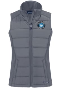 Cutter and Buck Charlotte FC Womens Graphite Evoke Vest