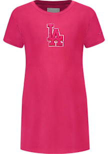 Pro Standard Los Angeles Dodgers Toddler Girls Pink Classic Triple Pink Short Sleeve Dress